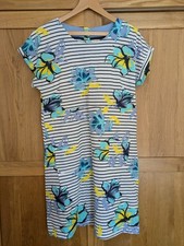 Weird Fish T-shirt Dress Navy And White Stripe Size 14