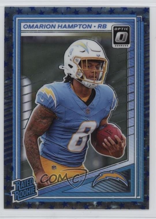 2025 Panini Donruss Optic Rated Rookie Stars Prizm Omarion Hampton #212 1n9c