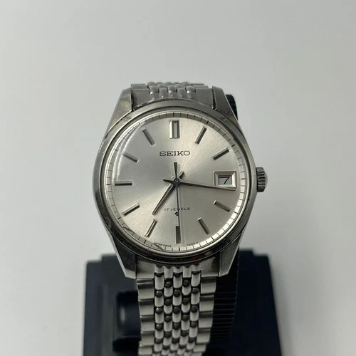 Vintage Seiko 6602-7040 Automatic Men's Watch Japan Stainless Steel Beige Dial