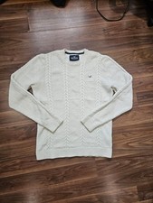 Hollister Damen M Creme Zopfmuster Y2K Preppy...