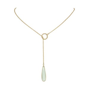 Authentic .925 Sterling Silver 14 Karat Gold Plated Lariat Women's Necklace