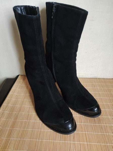 Women Carlo Pasolini Boots Black Suede 37