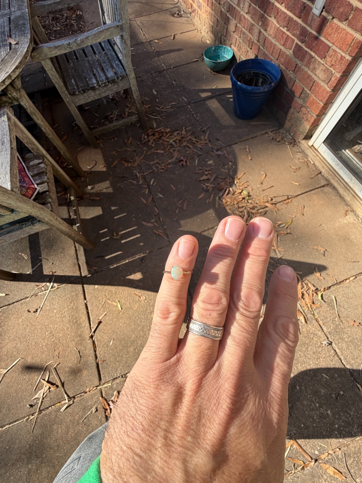 18K Rose Gold Solid Opal Ring Lightning Ridge Fir… - image 6