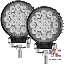 LED Tractor Lights 2 Pcs 4 Inch 12v Flood Light Round Waterproof Work Truck