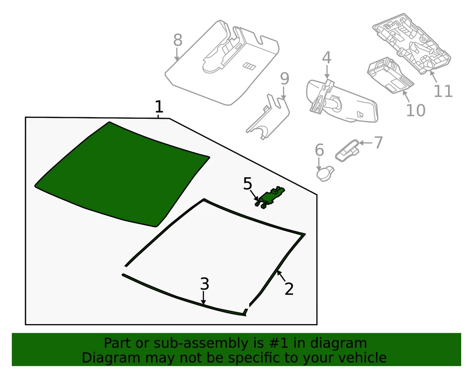 Genuine GM Windshield 84815764 - Image 2 of 3