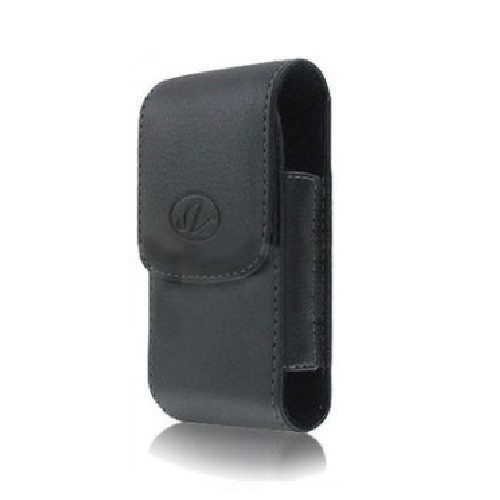 Black Vertical Leather Clip Side Holster Case Pouch For Motorola W385 W-385 - Picture 1 of 2