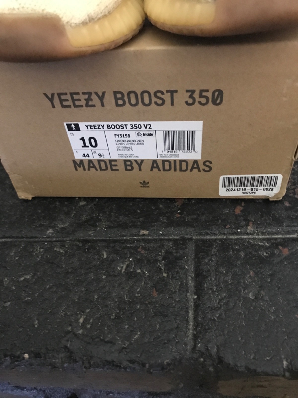 SAOLA Adidas FY5158 Yeezy Boost 350 V2 Lino FY5158 Scarpa Uomo Taglia 10 leggermente usata.