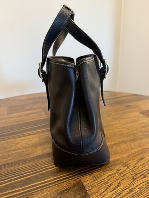 Vintage COACH Hampton Black Leather Handbag Purse K3S-7588 | eBay