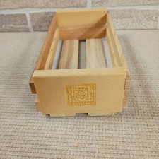 Vintage Napa Valley Wooden 12 Cassette Tape Storage Crate Holder Natural Wood