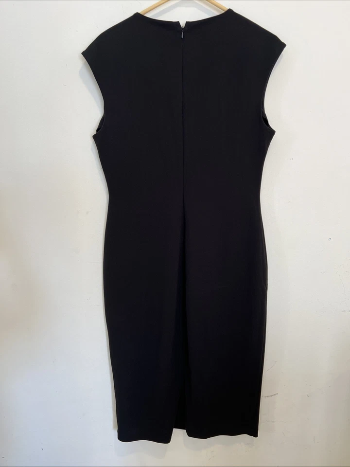 New York & Company Women’s Black Sleeveless V-neck Cocktail Dress Size Large - Image 2 of 2