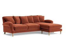 Loaf Crumpet Xtra Large Righthand Chaise Sofa In Broken Pot Clever Velvet