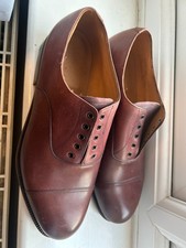 BRITISH ARMY ISSUE MENS BROWN LEATHER OFFICERS SHOES 10L GRAINED LEATHER NEW