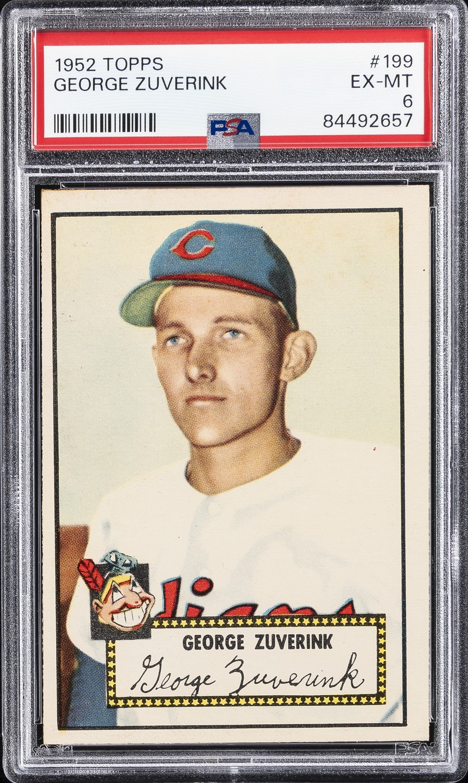 1952 TOPPS #199 GEORGE ZUVERINK PSA 6
