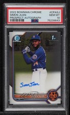 2022 Bowman Chrome Prospect Simon Juan #CPA-SJ PSA 10 GEM MT Auto w7p
