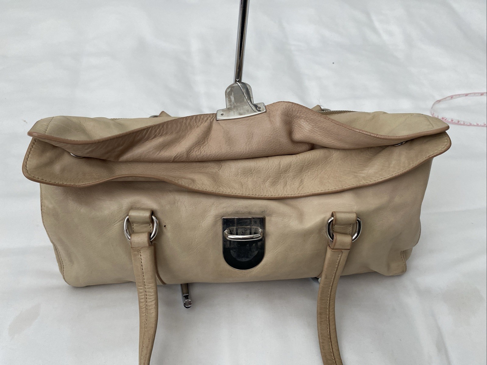 Prada Authentic Easy Fold Over Pushlock Satchel i… - image 20