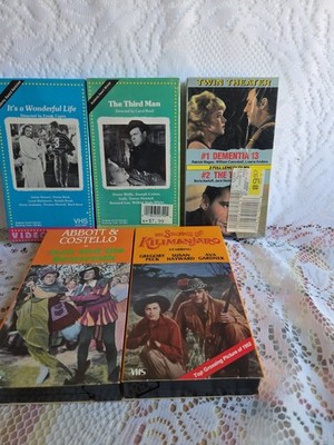 Lot of 5VHS Movies -the Third Man,twin Theater It's A Wonderful Life New 2 Used