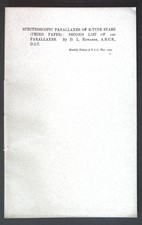 Spectroscopic parallaxes of B-type stars; Reprinted from the Monthly Notices of 