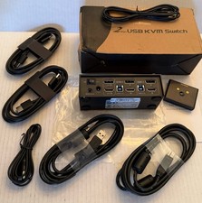 2-Port Dual Monitor Display Ports and HDMI KVM Switch