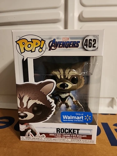 Funko Pop! Vinilo: Marvel - Rocket - Walmart (Exclusivo) #462 W Protector