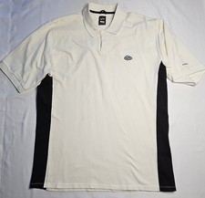 Mens Nike Short Sleeve White Cotton Polo Shirt with Black Trim Size XL - NICE
