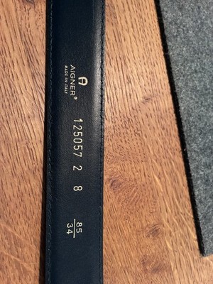 Etienne Aigner Vintage-Gürtel Leder Schwarz 85 cm Made in Italy