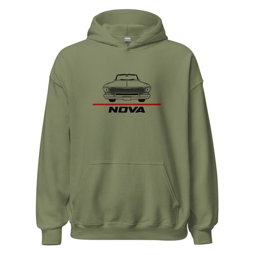 Premium Hoodie For Chevrolet Nova 1963 Convertible Car Fans Christmas Gift - Picture 2 of 11
