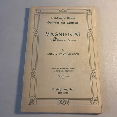Vintage Magnificat For Soli,Chorus,& Orchestra Johann Sebastian Bach Music Book