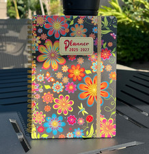2025-2027 Floral Spiral Bound Monthly Planner...
