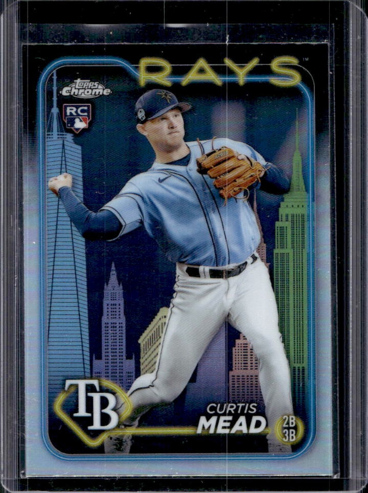 2024 Topps Chrome Curtis Mead RC Big Apple Refractor Rookie #209 Rays