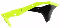 Kunststoff Ersatz Verkleidung KüHlerabdeckung Schwarz Gelb Polisport Kawasaki...