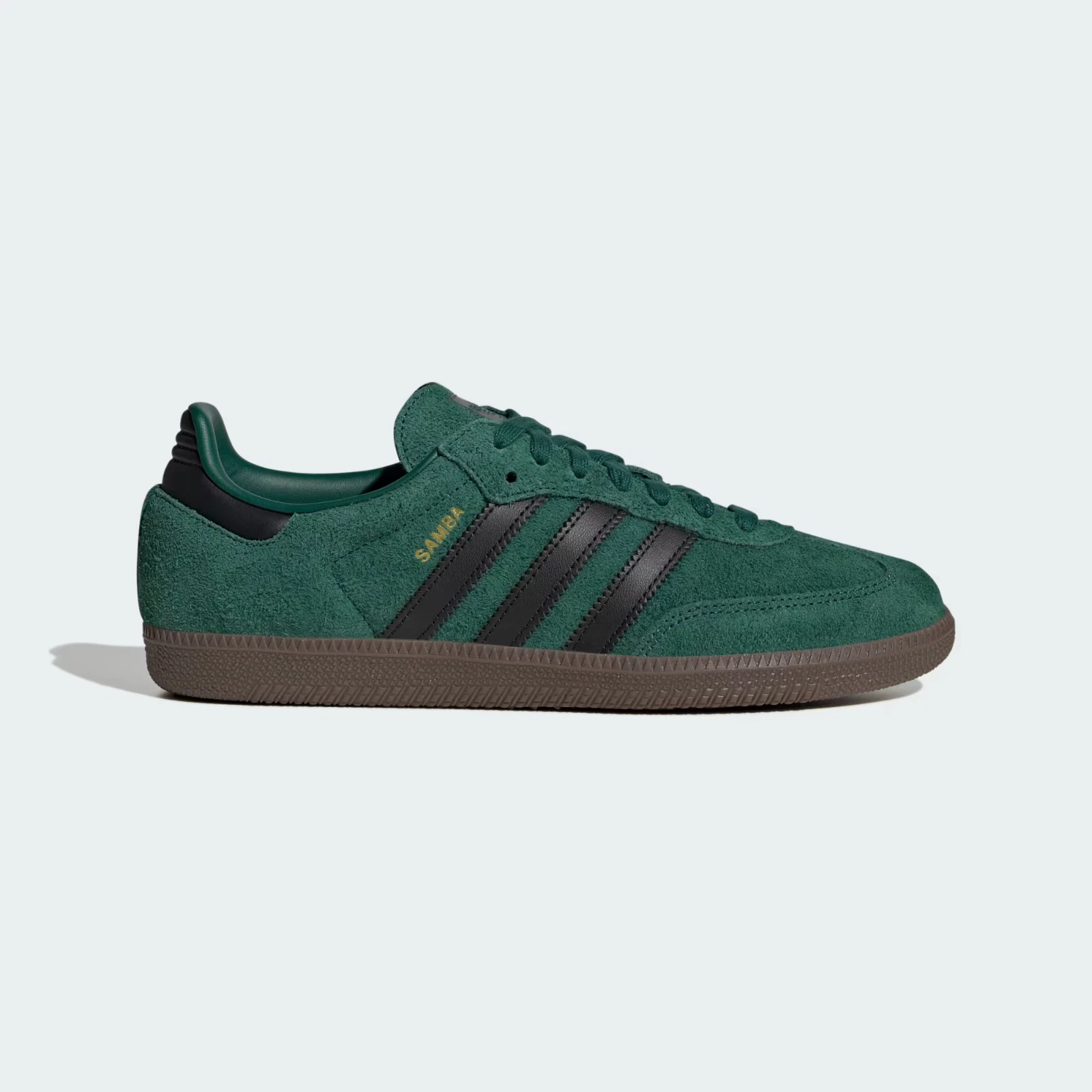 Adidas Originals Men's Samba OG Shoes in Collegiate Green / Black and Brown