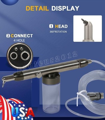 SANDENT Dental Alumina Air Abrasion Polisher Microetcher Sandblasting Gun 4Hole