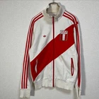 Adidas Peru National Team Track Jacket Jersey M White Embroidered Soccer Rare