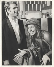 Barbra Streisand Ryan O'Neal What's Up Doc laughing Original Photo Stamped 1972