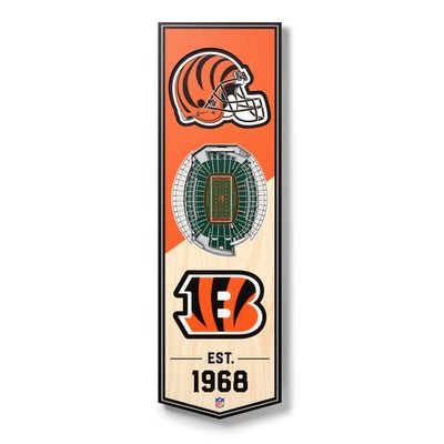 Cincinnati Bengals NFL YouTheFan! 3D Stadium Banner Schild
