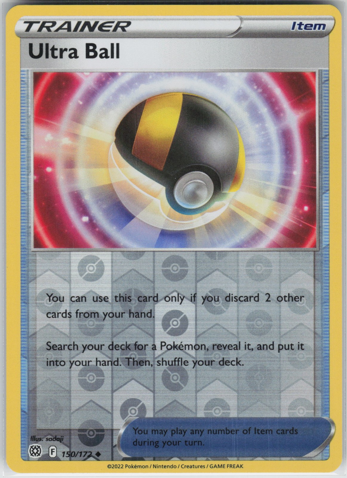 Ultra Ball Reverse Holo Uncommon SWSH09: Brilliant Stars 150/172 NM