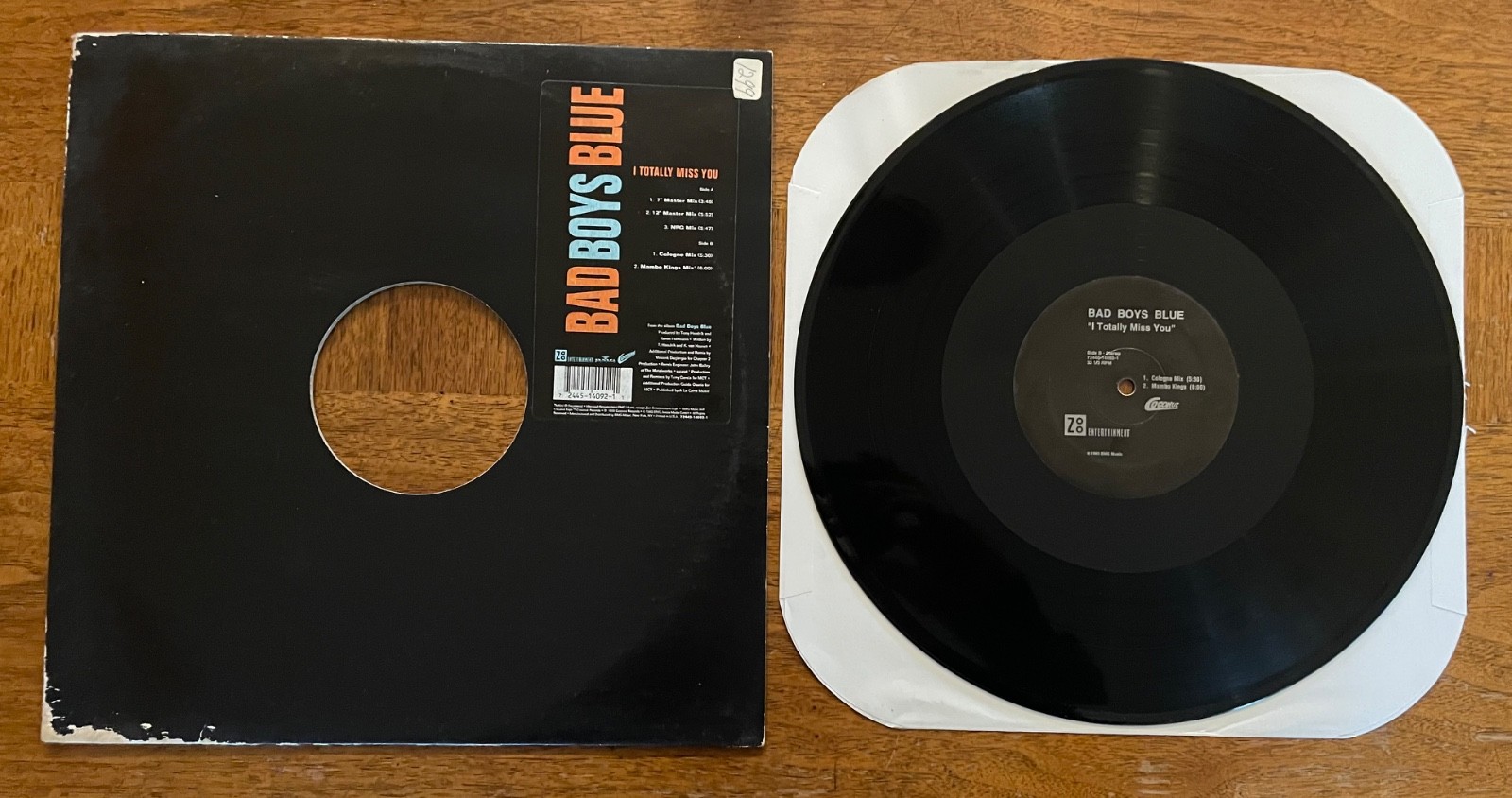 Bad Boys Blue - I Totally Miss You - 12” single - Deep House. Electronic. Hi NRG
