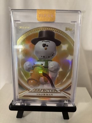 2025 Topps Pixar Gold Snowman Pixar Perfection 096/100 Knick Knack ~ Encased