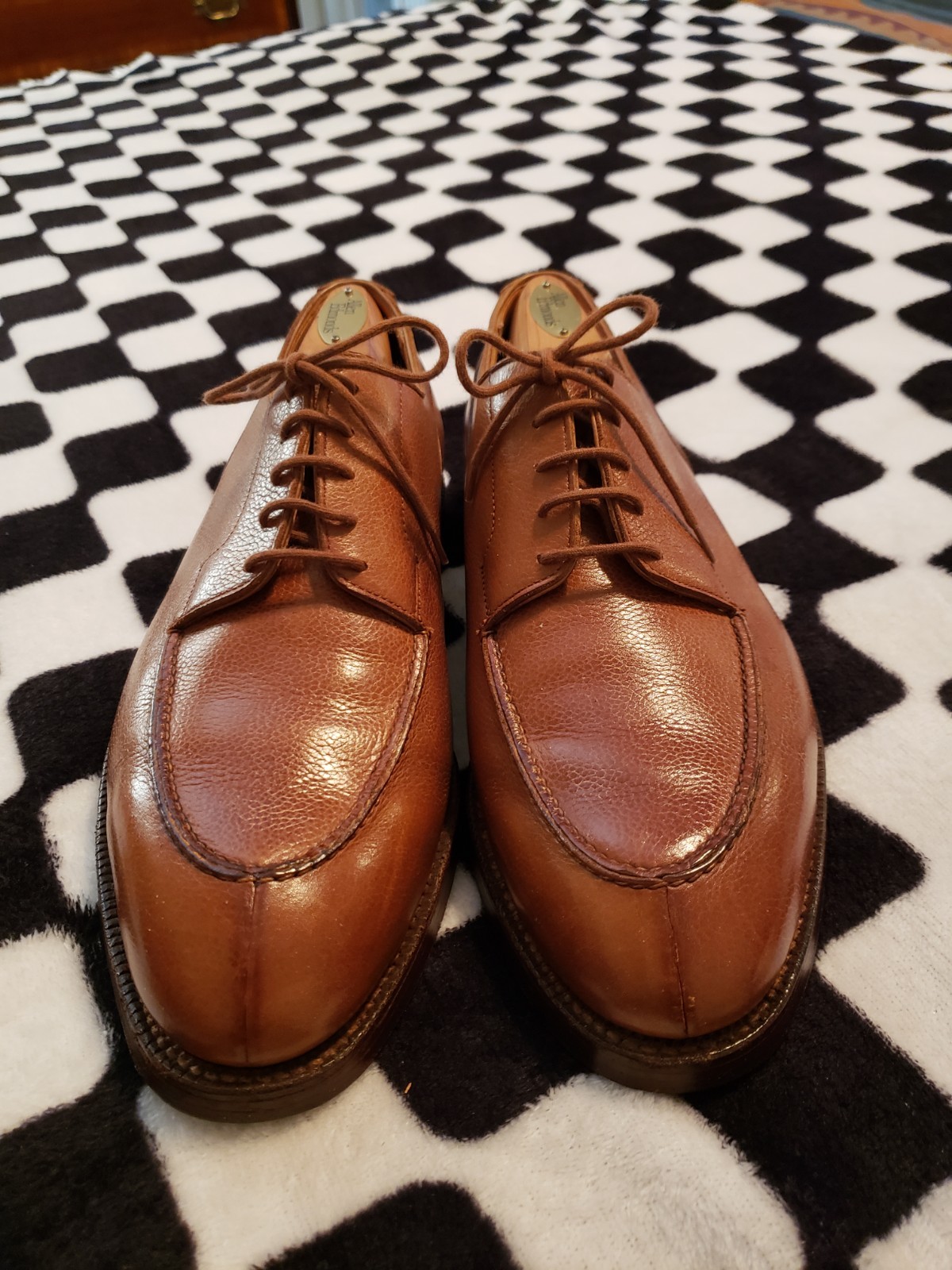Poulsen Skone & Co Black Leather Slip On Oxford Shoes   Mens Size 10.5 Men Fashion Comfort Classic Square Toe Slip On Loafers  main image 4