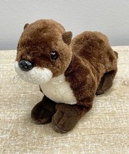 Aurora World River Sea Otter Plush Stuffed Animal 12" Long Brown