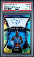 2019 Select Luguentz Dort RC Signatures On Card Tie Dye PSA 9 OKC Thunder /25