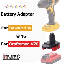 Adapter For Craftsman 20V Max Lithium-ion Battery to for Dewalt 18V Ni-cd Tools