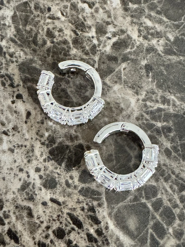Swarovski Ohrclips Matrix Silber Kristall Rodiniert Neu OVP Np 149€ Schmuck Top - Bild 3 von 4
