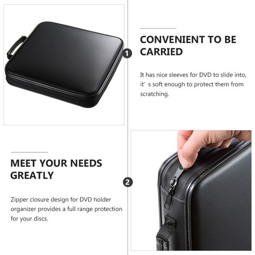 CD Bag Dvd Box Portable Player Case Holder Music Carrying Storage - Afbeelding 7 van 12
