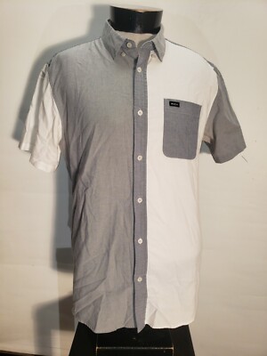 RVCA Mens Large L colorblock Button-up shirt Combine ship Discount