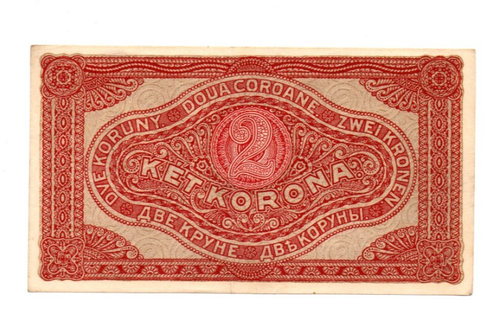 2 KORONA EXTRA FINE BANKNOTE FROM HUNGARY 1920 PICK-58b WITH ASTERISK - Picture 2 of 2