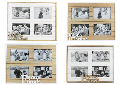 Holz Bilderrahmen 2 Model 4 Bilder Happy memories  Friend For Ever 38,50 X30 cm