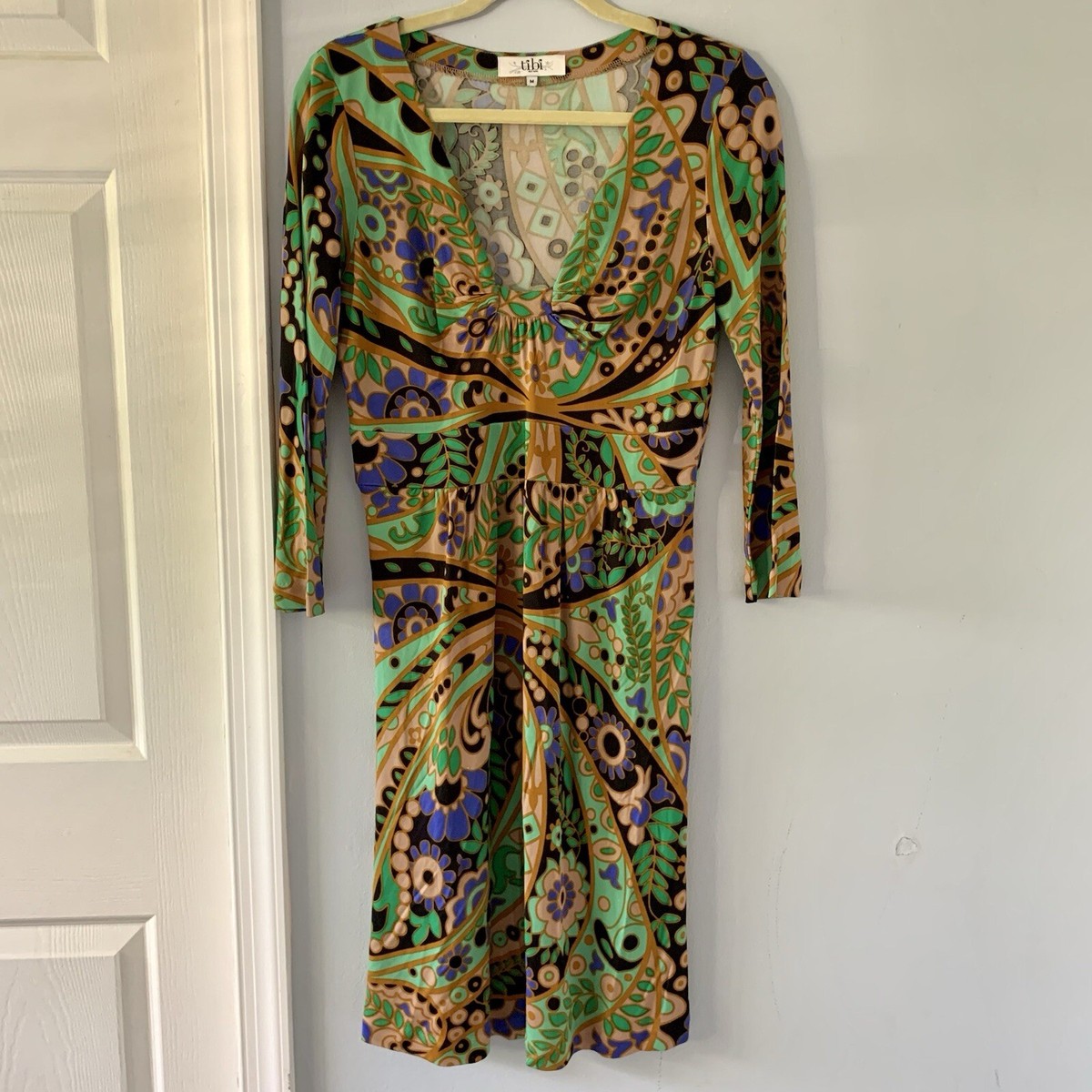 retro paisley dress Vintage Paisley Floral Indian Cotton Tent Dress
