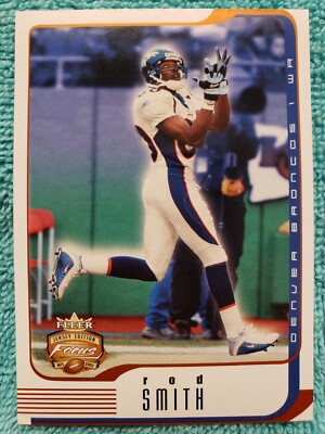 2002 FLEER FOCUS ROD SMITH JERSEY EDITION #32 DENVER BRONCOS JE