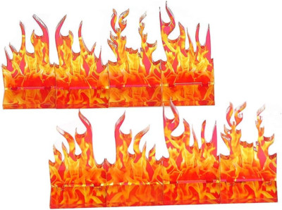 Wall of Fire Miniature (Set of 8) Spell Effects Flame Terrain for D&D, Dungeons